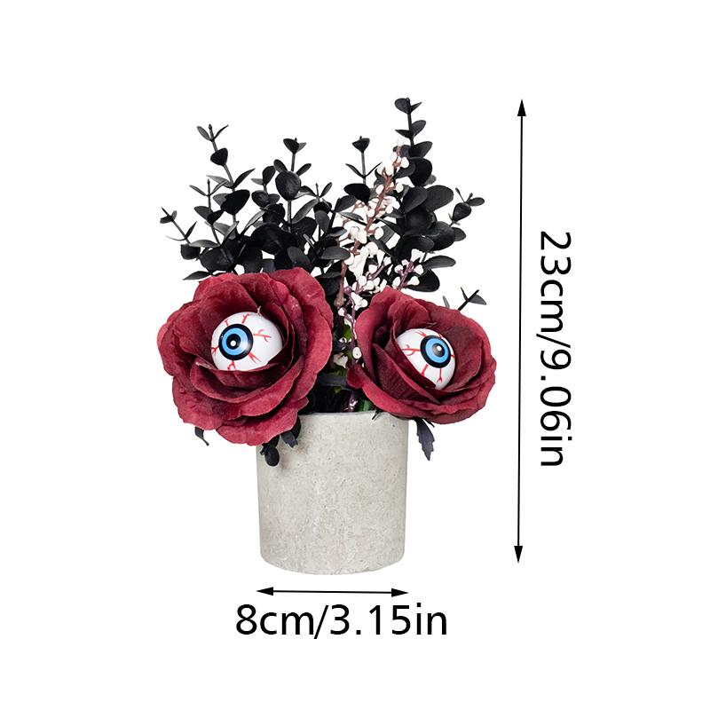 

Хэллоуин Хэллоуин Комнатные растения Темный стиль Украшения для вечеринки Готическая цветочная композиция Украшения для дома Многоцветный