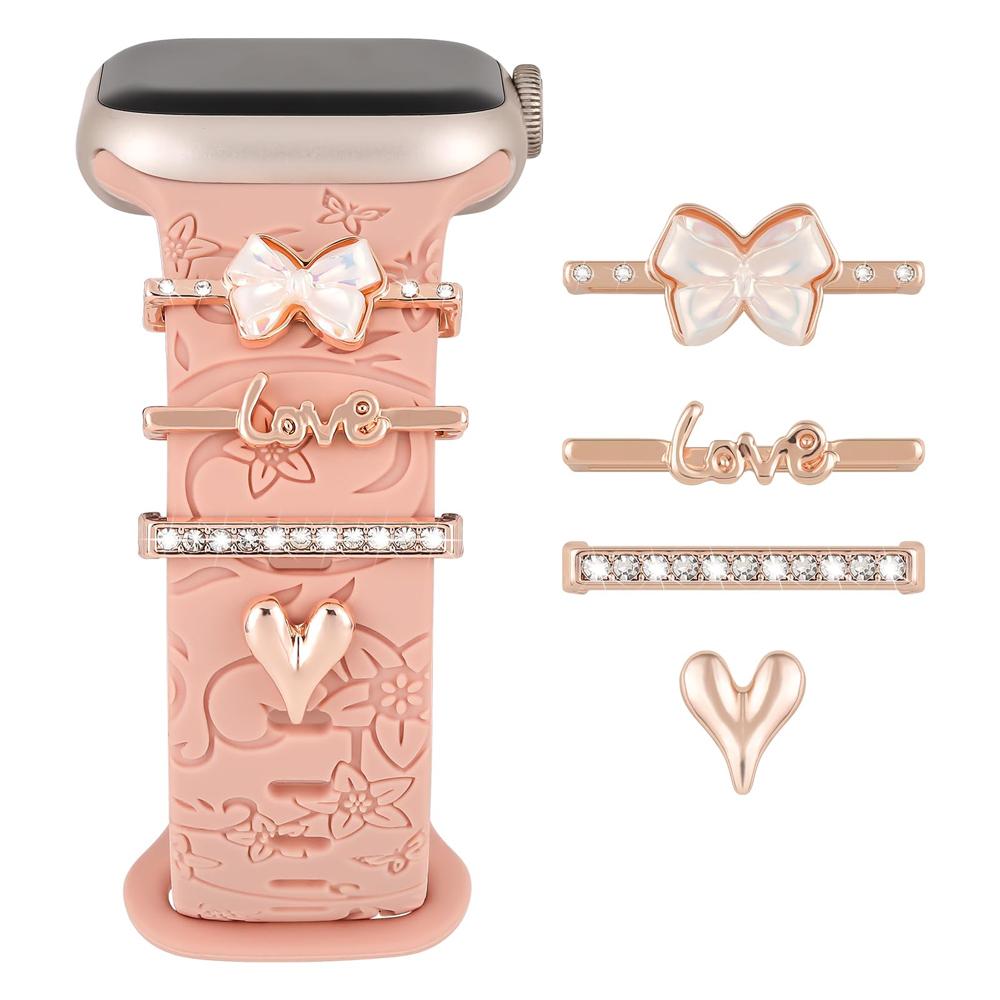 Charms for Apple Watch Band Series 11 10 9 8 7 6 SE 42 40 49 41 45 44 mm Decorative Ring Galaxy Watch 4 5 6 7 Strap Accessories