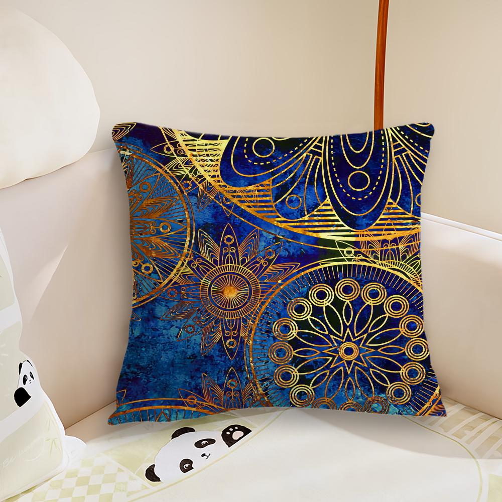 Painting BBohemia Pattern cushion cover Pillow Case Plush Fabric Soft Double Sided Print Sofa Cushion Cover Throw Pillow Covers