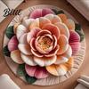 Floral Patterned Bathroom Diatomaceous Earth Absorbent Quick Sunflower Area Rug 3D Dry Plush Floor Decoration
