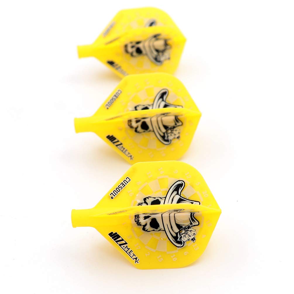 CUESOUL Dart Flights TERO System AK4 Pattern Printed Standard Shape 3 Pieces Yellow 6