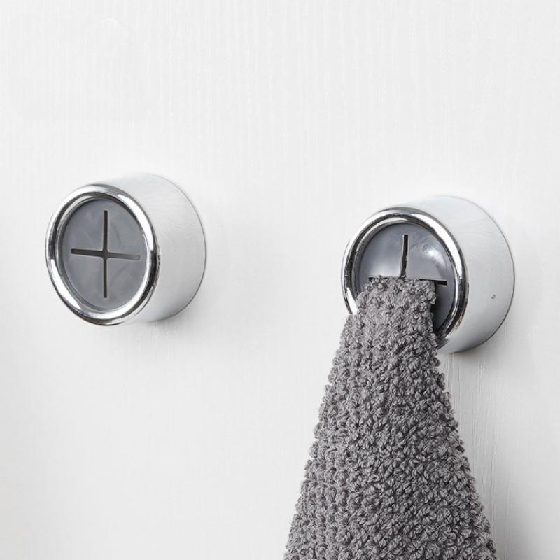 1/2Pcs Self Adhesive Towel Plug Holder Wall Mounted Bathroom Organizers Towel Hooks Storage Rack Kitchen Rags Dishcloth Clips