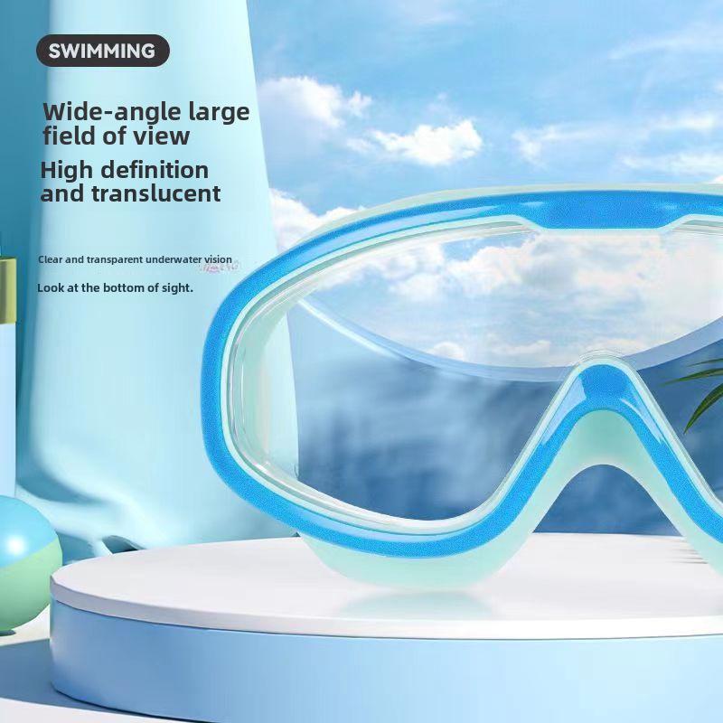 Unisex plavecké brýle s velkou obroučkou a ochranou proti krátkozrakosti – nepromokavé, s vysokým rozlišením, vodotěsné