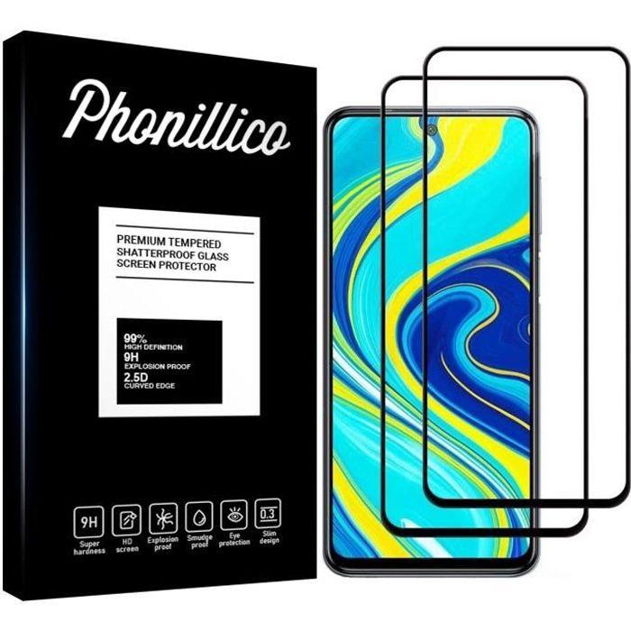 Verre Trempe pour Xiaomi REDMI NOTE 9S - REDMI NOTE 9 PRO [Pack 2] Film Transparent Bord Noir Vitre Protection Ecran Phonillico®