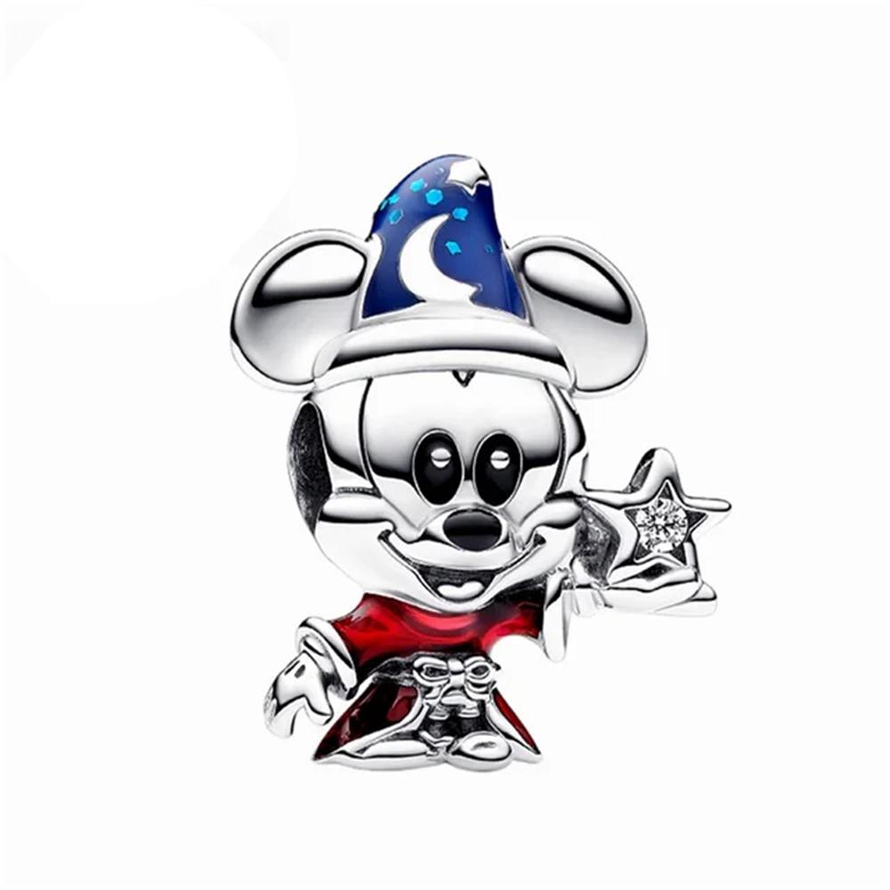Hot Sell MINISO Disney 925 Silver Animals Mobilization Charms Beads Hot Original Bracelet Trinkets DIY Jewelry Women