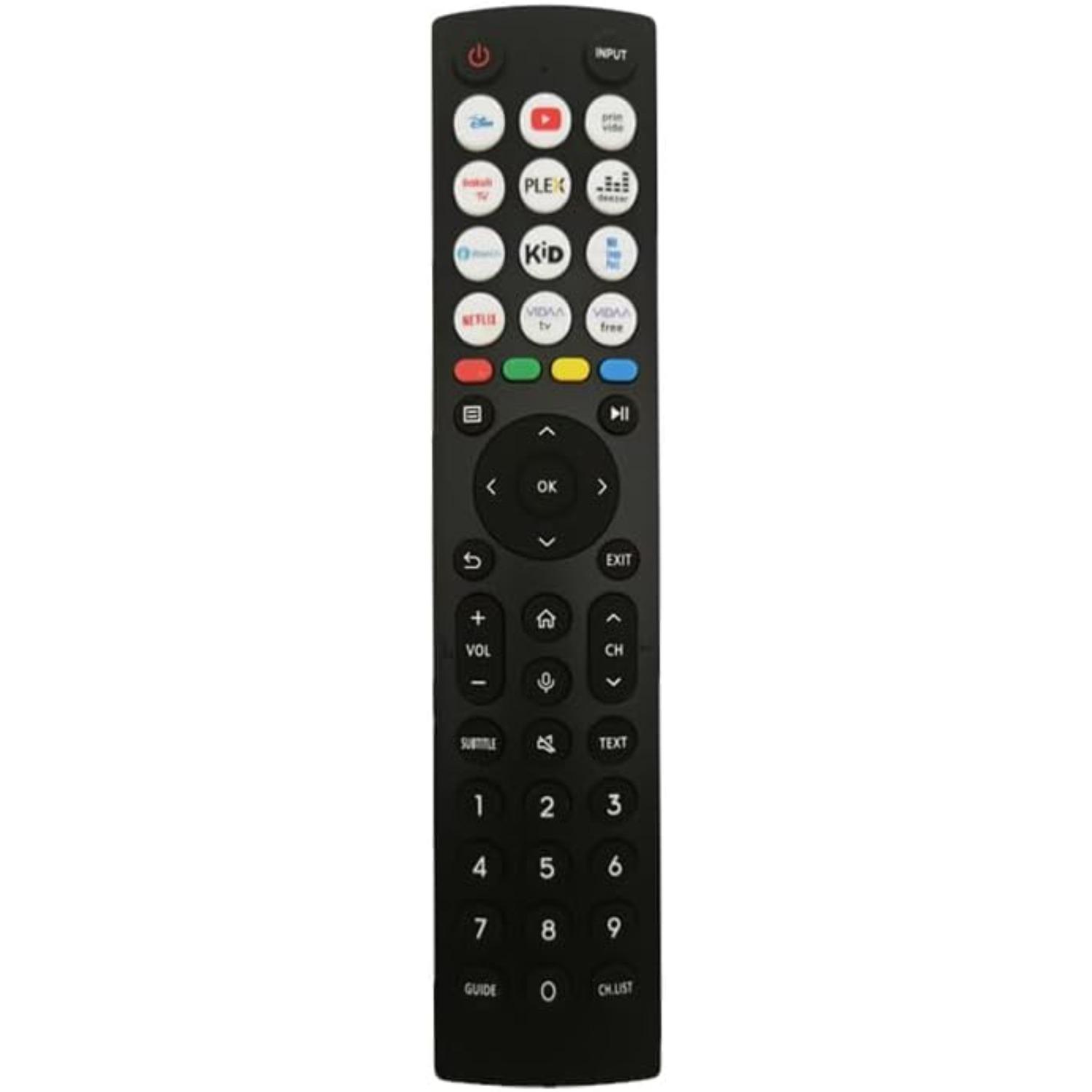 Replacement Hisense TV Remote Control for Hisense VIDAA 4K UHD Smart TV - No Setup Required