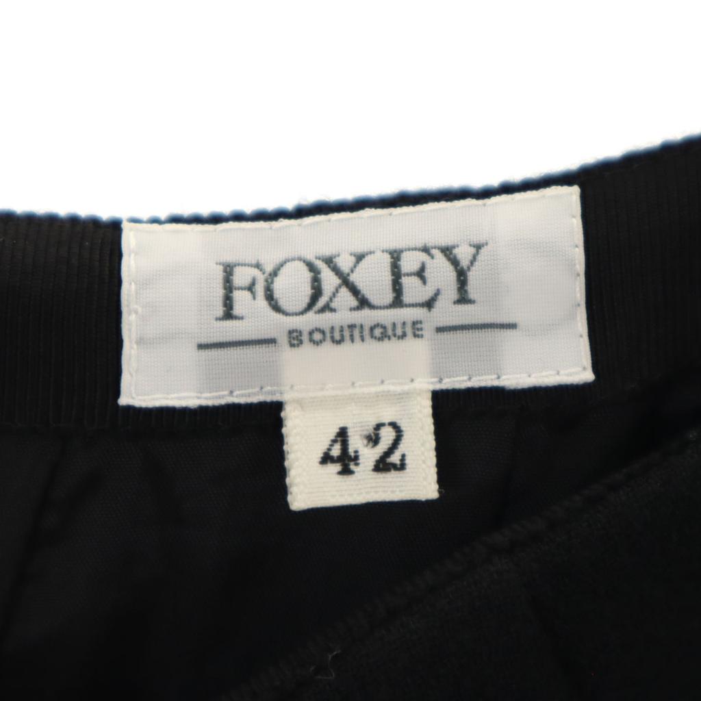 FOXEY BOUTIQUE Made In Japan Wool Midi Length Skirt 42 Black Women Used