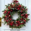 Christmas Wreath With Bells Butterflies Door Decor Winter Holiday Home Decoration