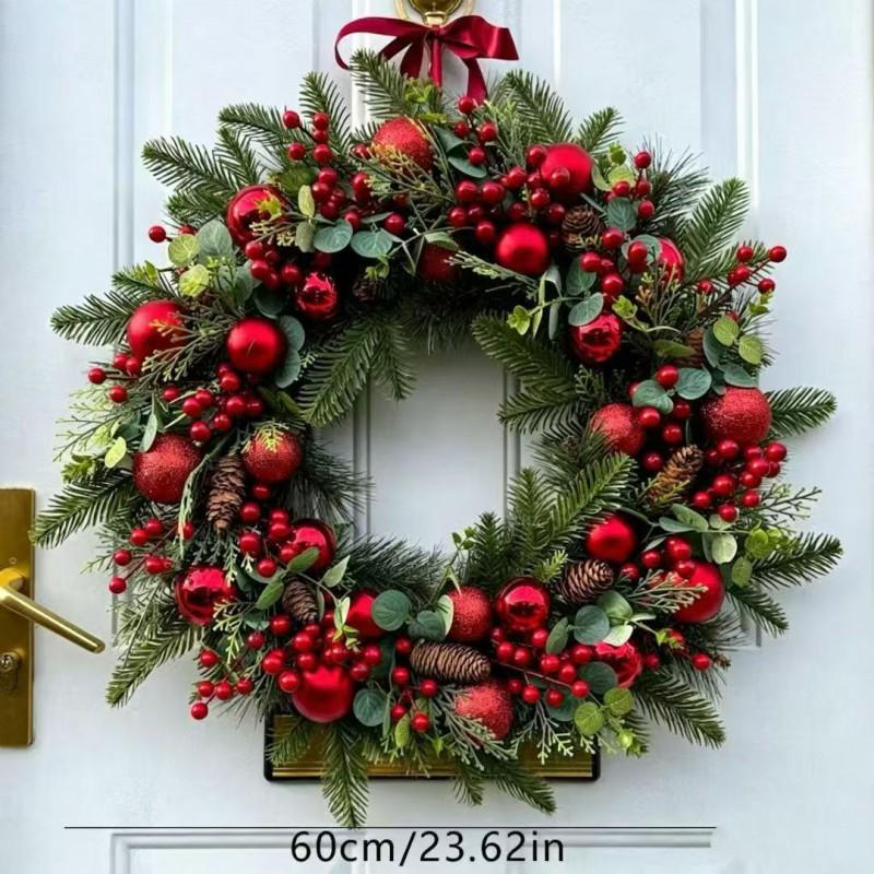 Christmas Wreath With Bells Motif Door