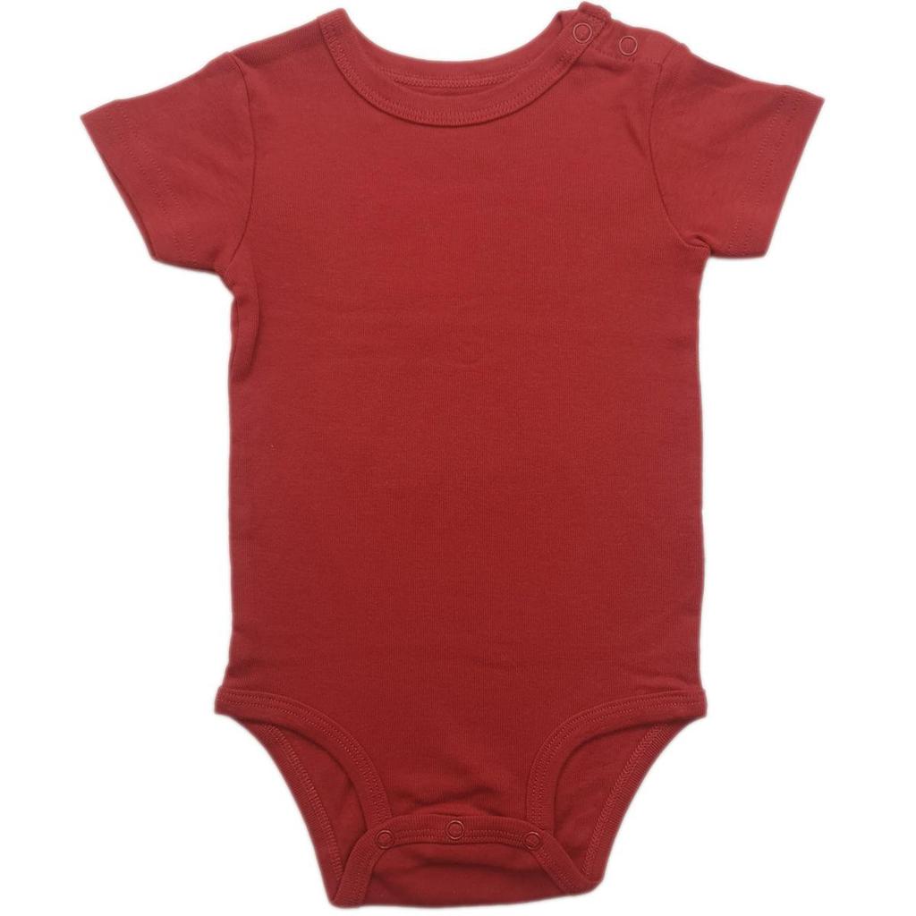 Baby Shoulder Snap Ribbed Cotton Bodysuit - Short Sleeve One-Piece Romper for Boys & Toddlers