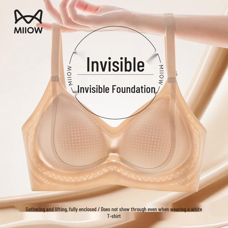 Miiow Women s Seamless Ice Silk Cooling Back-Beautifying Bra L