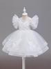 Girls' Mesh Princess Dress - Puffy Gown for Weddings, Holidays, Parties, Performances & Children's Day Gift.