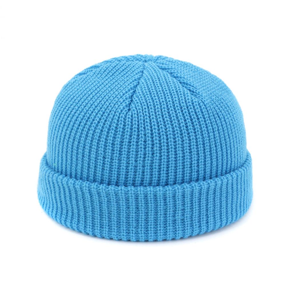2020Fashion Hip Hop Beanie Strickmütze Männer Skullcap Frauen Winter Warm Brimless Baggy Melon Cap Manschette Docker Fisherman Beanies Hüte