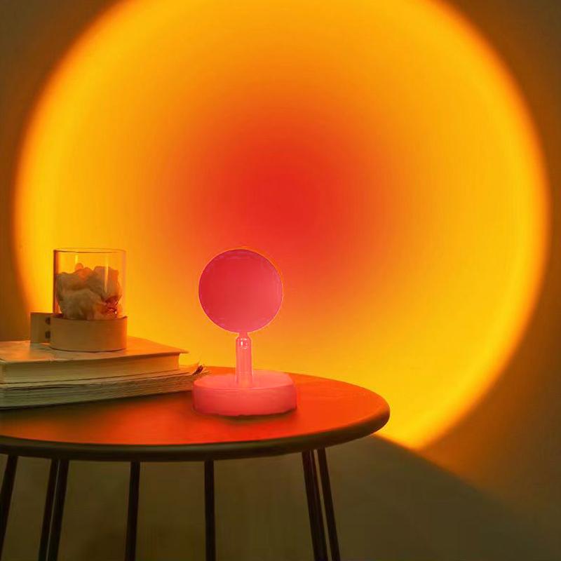 

Светодиодная USB лампа на закате, проектор для домашнего декора, ночник, портативный светильник для гостиной, настенная фотография, неоновые огни
