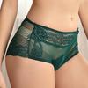 Womens Mid-Rise Lace Triangle Panties Ultra-Thin Breathable Cotton Lining Butt Lifting Floral S-XXL