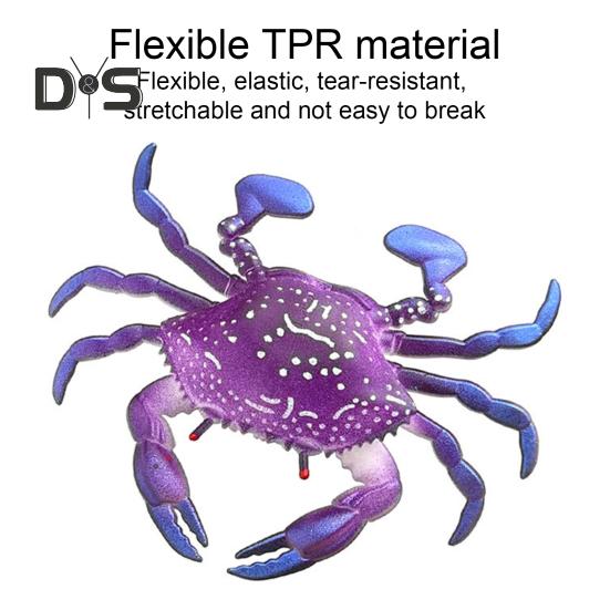 2Pcs 8CM/10G Soft Crab Lure Floating Bionic Crab Bait Colorful TPR Artificial Bait Saltwater Freshwater Fishing Accessories