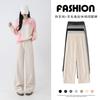 Autumn and Winter New Women's Clothing Wool Silk Velvet Warm Wide-leg Pants High Waist Straight Casual Thickened Narrow Banana