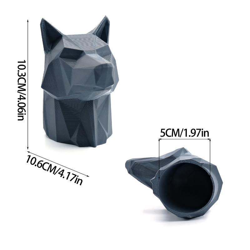 1pc 50MM Trailer Hitch Cover with Wolf Head 3D Printed Ball Cover Universal Hitch Thruster Cover For Protecting Car Accessories
