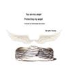 Original 'Angel' Wings 925 Silver Couple Rings - Creative Gift for Men & Women