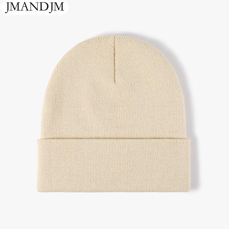 Disponibile Cappello a cuffia doppio ispessito caldo autunno e inverno cappello lavorato a maglia da donna semplice da uomo