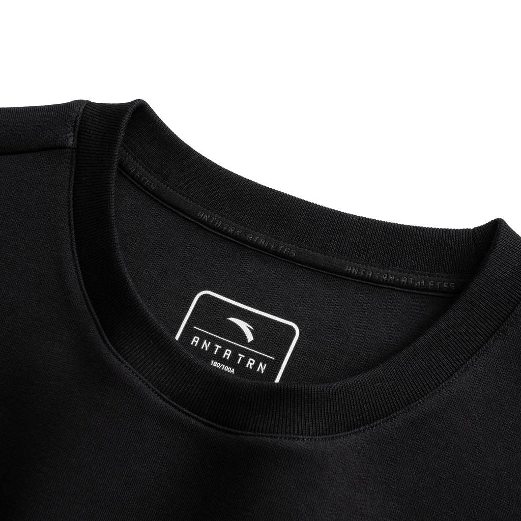 Anta Training Series Pullover Round Neck Spring Sweatshirt Men Sweatshirt Basic-Black 152617704S-4