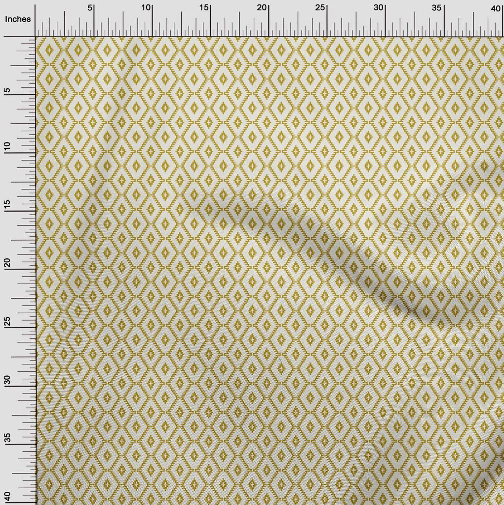 oneOone Cotton Flex Light Yellow Fabric Block Craft Projects Decor Fabric Printed By The Yard 40 Inch