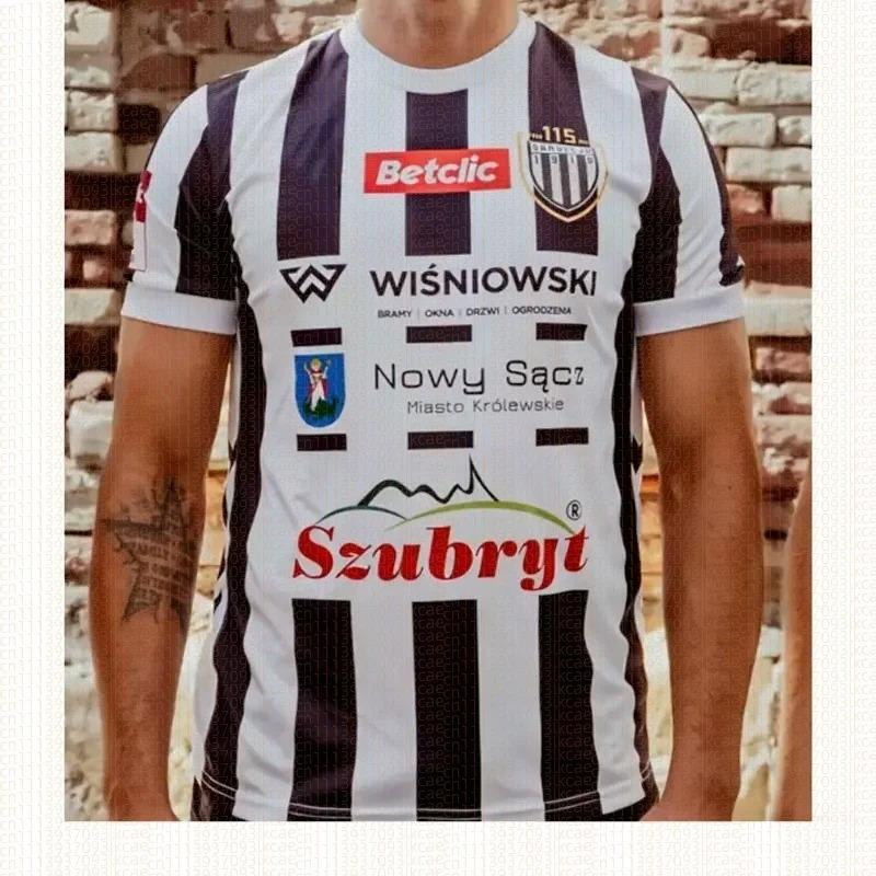 

Latest Polish Super Football Men s Jersey Poland Quick Drying Sandecja Nowy Sącz Soccer Training Match Special Jersey Beachwear XXXL