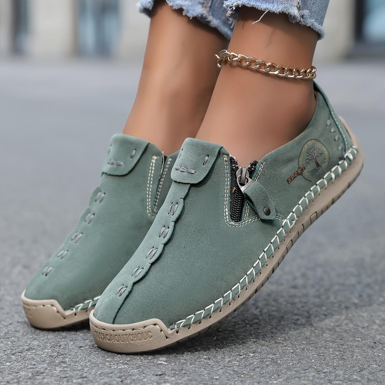 Женские повседневные лоферы ручной работы - Подходят для 10 случаев Удобные и прочные слипоны с застежкой-молнией 41 2800₽