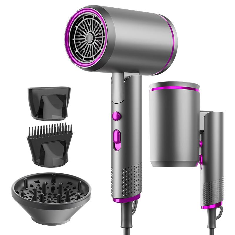 Portable 1600W Hot and Cold Hair Dryer with Foldable Handle and Diffuser/concentrator/comb Nozzle