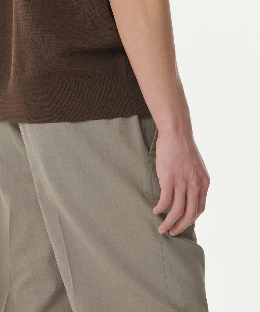 Musinsa Standard Cool Touch Slit Neck Knitted Polo Shirt [Baroque Brown]
