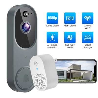 Video Doorbell 1080p Resolution AI Motion Detection Real-Time Communication Easy To Install Wireless Safe Doorbell Camera