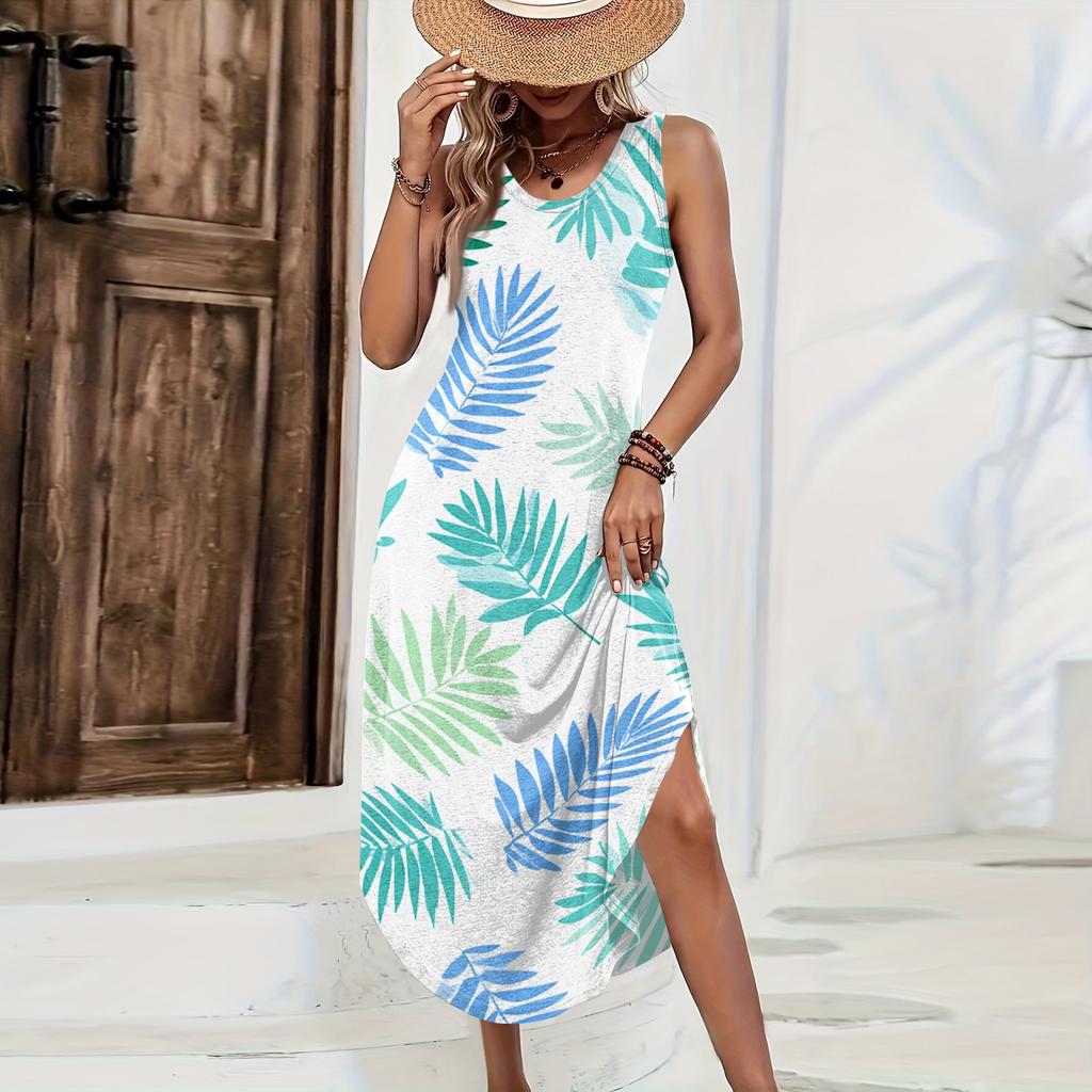 Womens Summer Dresses 2025 Loose V Neck Sleeveless Sundresses Beach Swimsuit Coverup with Pockets Casual Tank Maxi