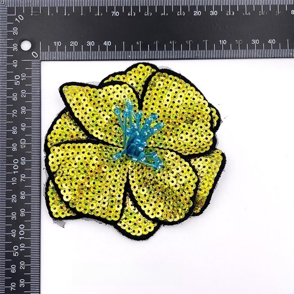 Colorful Sequins Sew On Patch Large Size Repair Hole Applique Flower Applique Auxiliary Material