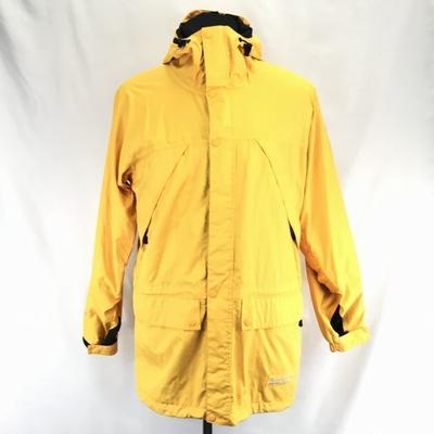 Waterproof Mountain Parka Padded Blouson Outerwear Coat Men XS Yellow Full Double Zip(USED)