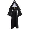 Nun Dress Halloween Costume for Women Scary Cosplay Mary Priest Dresses