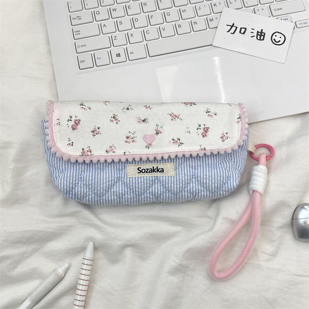 

Multi-function Pen Bag Floral Stationery Organizer Portable Pencil Case Girls 4