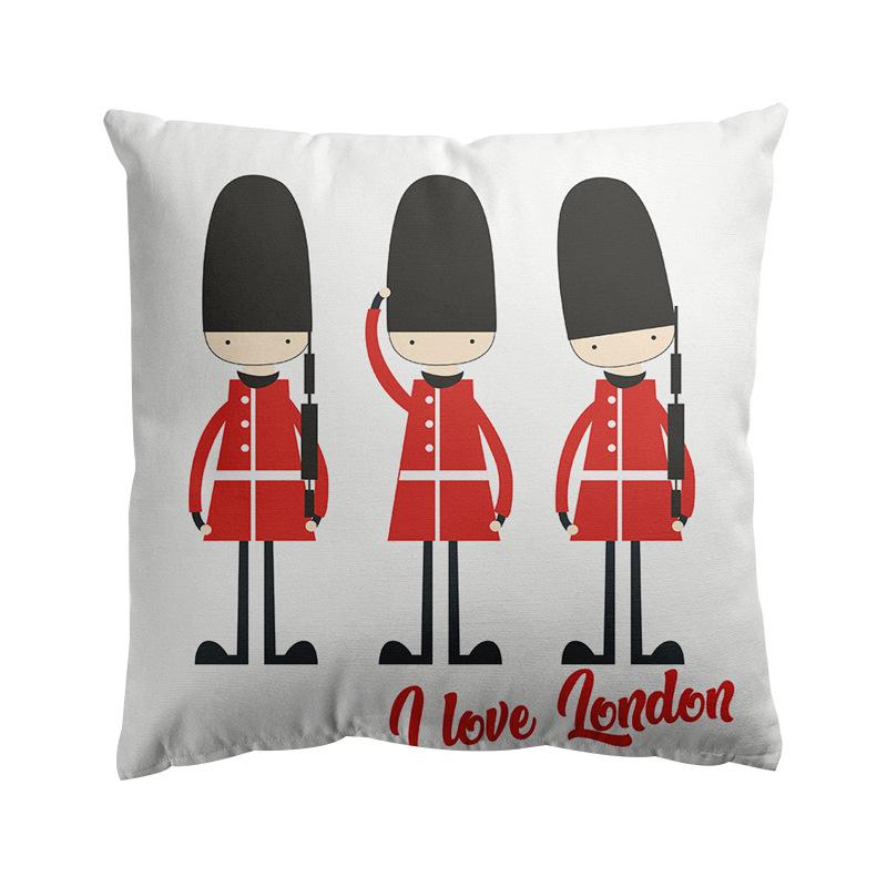 Sofa Pillow Case Does Not Include Pillow Core Living Room European-style Rice-shaped National Flag Mediterranean Bay Window Pillow British Style