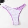 2023 European & American One-Shoulder Solid Color Split Bandeau Bikini Swimwear