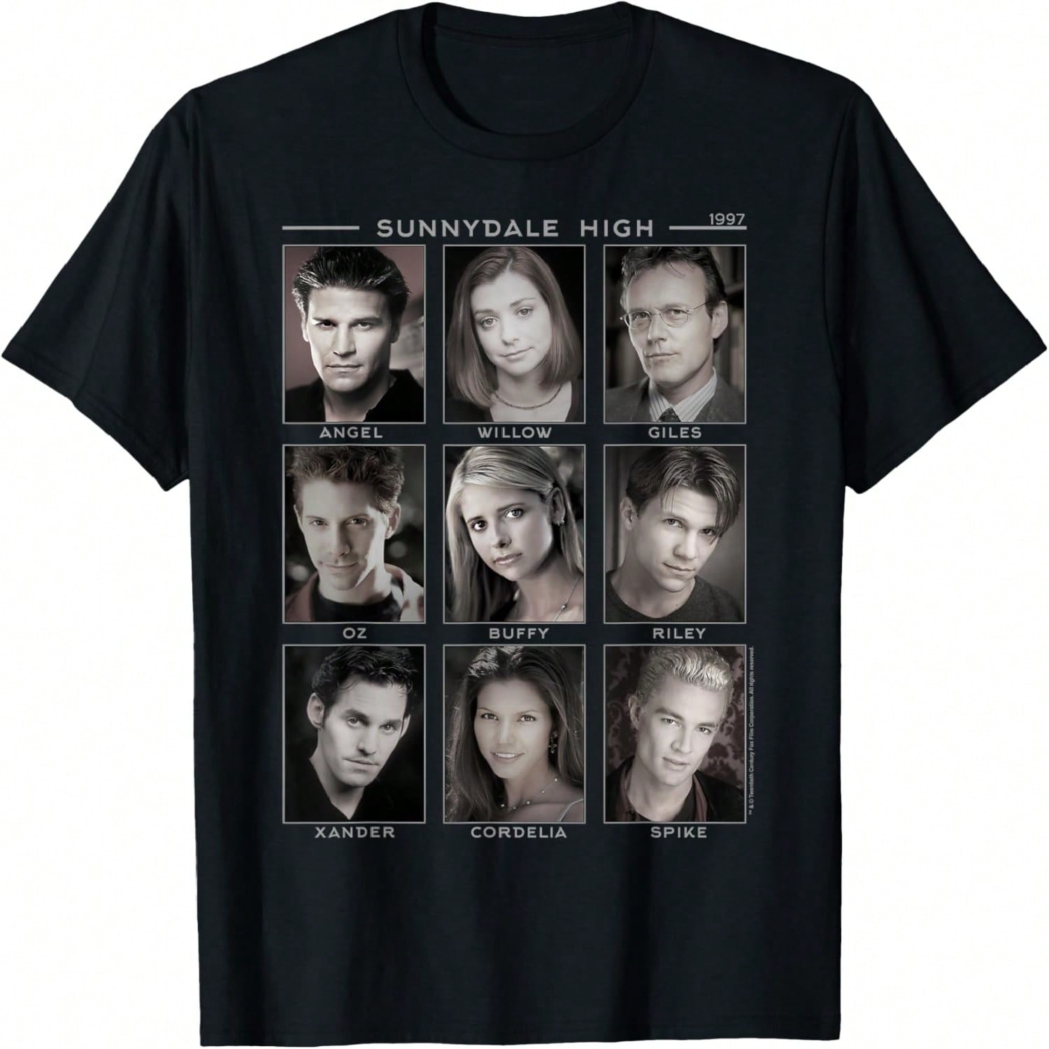 Buffy The Vampire Slayer Group Shot Vintage Chest Poster T-Shirt S