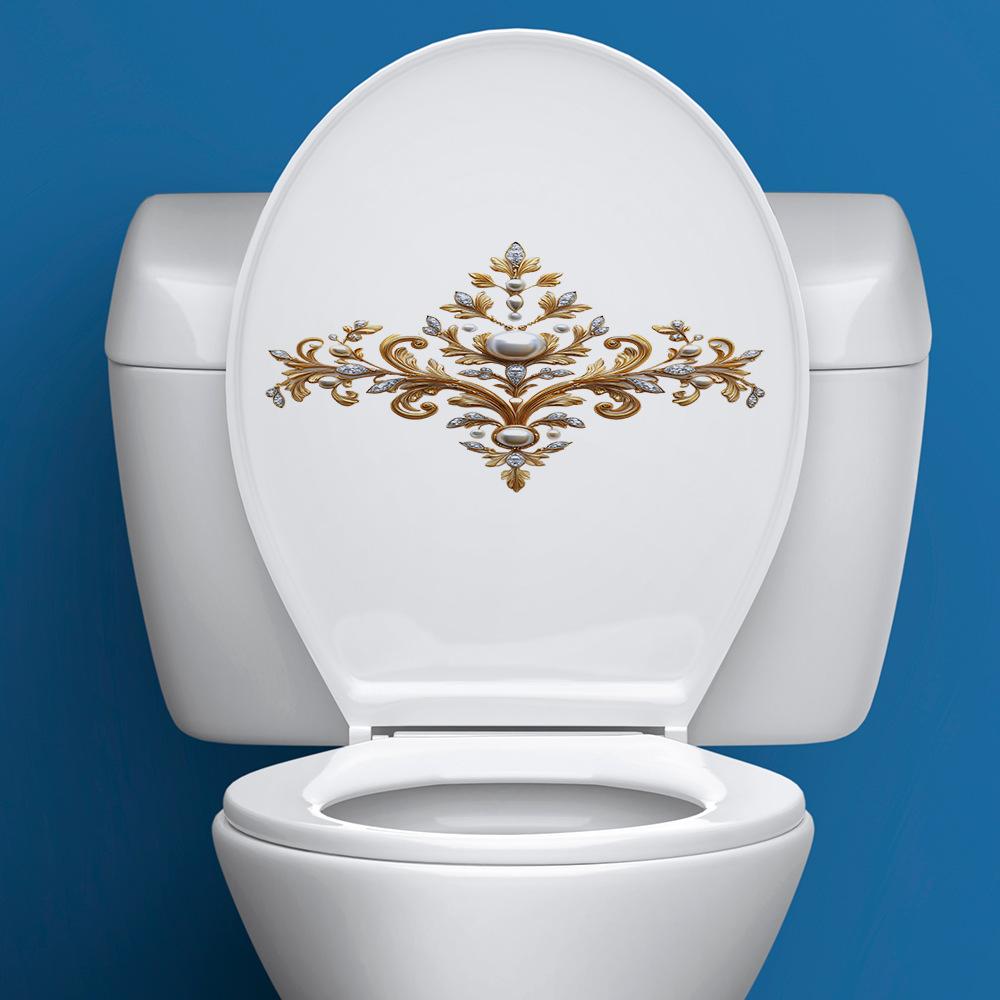 Samoprzylepne Naklejki Kolorowy Kreskówkowy Motyl Kwiat PVC Wodoodporna Naklejka na Toaletę do Dekoracji Domu Łazienki