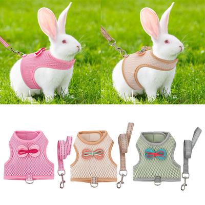 Verstelbare Konijnen Harnas Leash Set Ademend Mesh Vest voor Kleine Huisdieren Chinchilla's Hamsters Cavia's Huisdier Wandeluitrusting