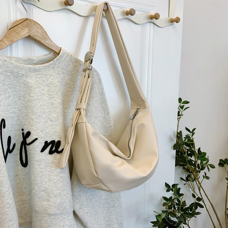 Stylish Soft Pu Large Capacity Slouchy Shoulder Bag Perfect For Casual Shopping