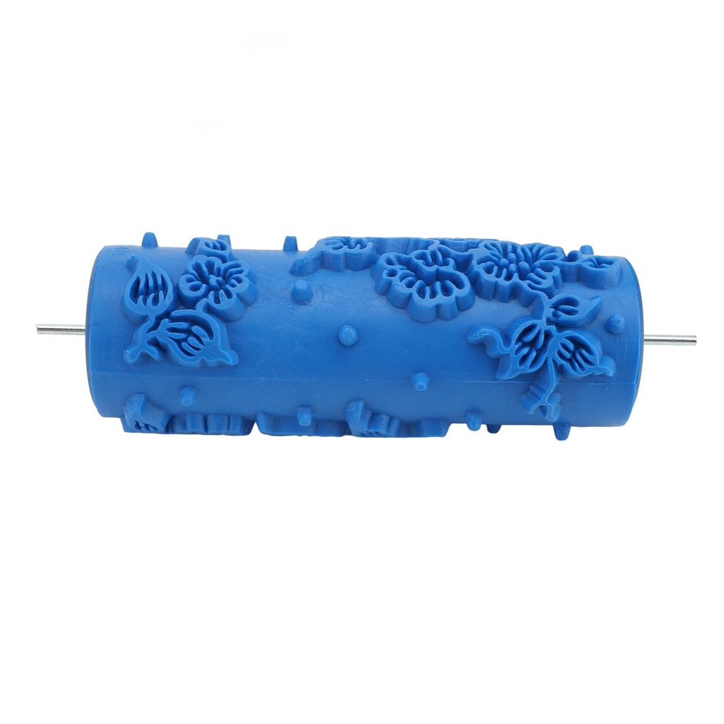 Pattern Paint Roller 15cm Rubber Reusable Versatile Decorative Art Texture Roller for Wall Door Cabinet