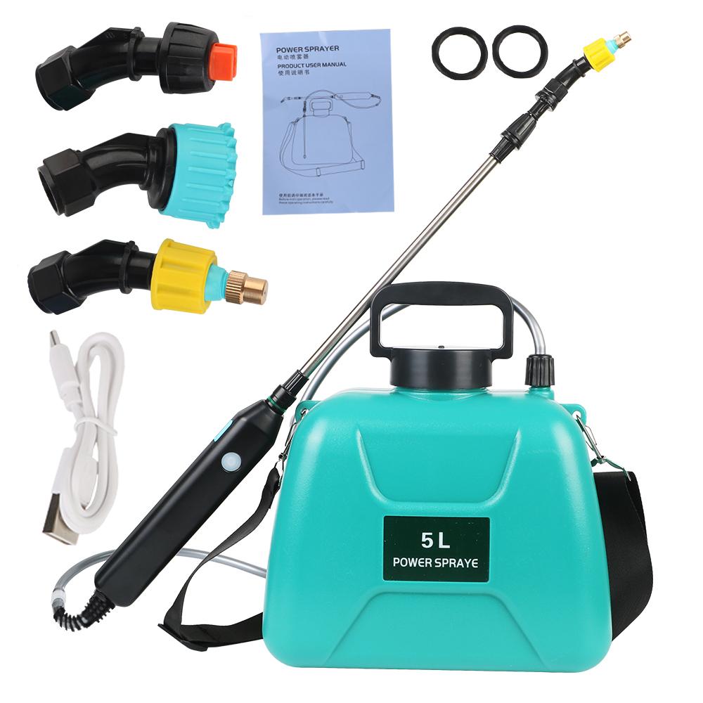 5L Irrigation Tool Electric Sprayer With Spray Gun Watering Can Garden Plant Mister USB Rechargeable Automatic Bottle Sprinkler