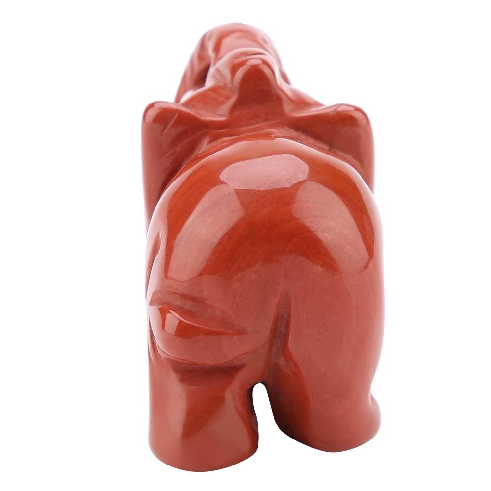 1,5 Zoll Naturstein geschnitzter Elefant Kristallfigur Wohndekoration Einrichtungsgegenstand (#06)
