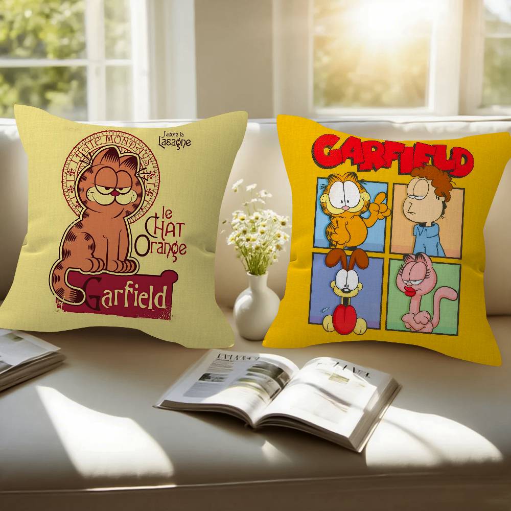 Federa per cuscino personalizzata con simpatico gatto anime G-GarfieldS-s, decorazione per camera da letto, festa per bambini, regalo di compleanno.