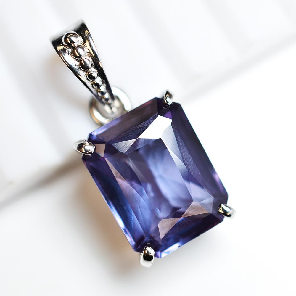 Natural Color Change Alexandrite 925 Sterling Silver Pendant 22 Ct CERTIFIED My.pd-23-k