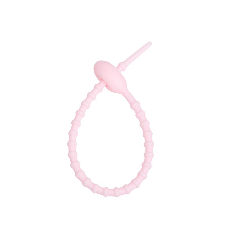 Colorful Silicone Tadpole Cable Tie: DIY Keychain, Trendy Toy, Bag Strap & Lanyard Winder