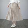 Floral Pocketed A-Line Midi Skirt for Women - Summer Style, Slimming High-Waisted, Wide Hem