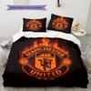 Man Utd Sängkläder Täcke Set Örngott Kuddfodral Heminredning Födelsedagspresent (1 * påslakan + 2 * örngott, utan kärna)